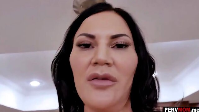Step-mother with Huge Boobs vibrator fuck right in front of me