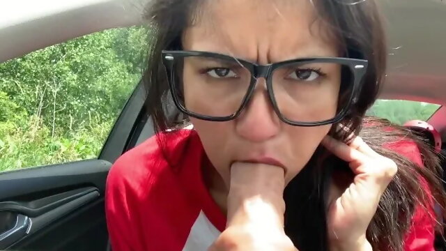 I Got Horny while Driving so I Stop to Fuck My Dildo in the Car for a Bit