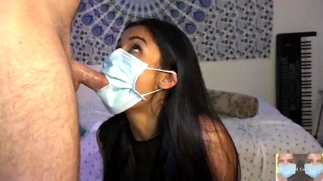 This Mask Wont Stop Me! Medical Mask Blowjob with