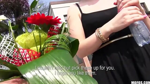 Public pickup red haired proves the curtains match the drapes