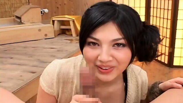 Hardcore ffm blowjob and doing handjob