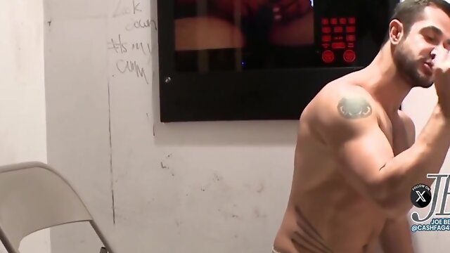 At A Porn Shop, A Straight Male Customer Is Tricked Into Having A Gay Man Suck His Cock Until He Cum