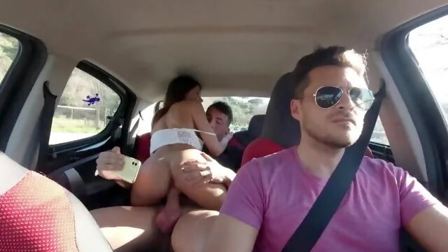 Having Sex with Pretty Latina on the Uber