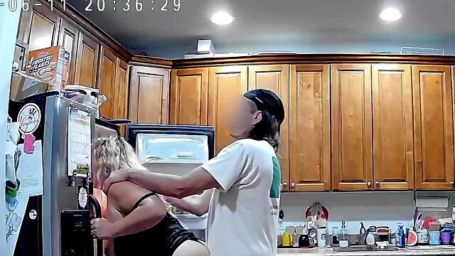 Head Stuck in Refrigerator and Fucked From Behind