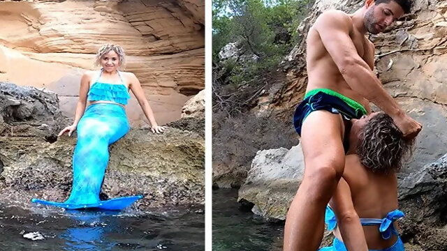 Mermaid Slut Seduces Me to Suck My Dick while I was Sailing with Friends