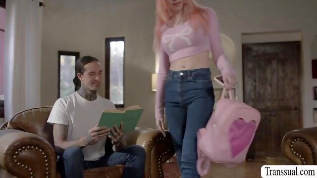 Pinkish haired TRANSSEXUAL gargled and rails her stepbrothers phat man rod (GINORMOUS CULO, Xxl Culo, Xxl Butt, Huge Bootie, Gigantic Booty, Monstrous culo, Ginormous Backside)