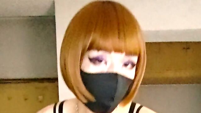 Chinese Crossdresser, Pantyhose, Cumshot