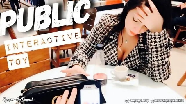 Public Shopping Female Orgasm Interactive Toy Beautiful Face Agony Torture