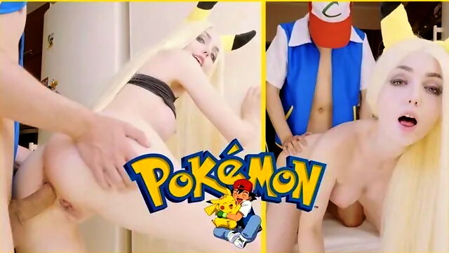 Pokemon. Ash Fucks Pikachu in Sweet Anal and Cum Inside
