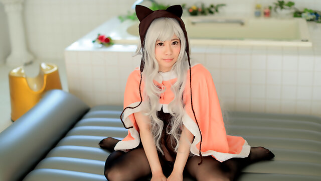 Kurumi Chino is cosplaying and looking super fuckable