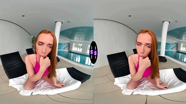 Naughty Holly Molly teases stranger with her narrow pink swimsuit - teenmegaworld