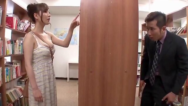 Japanese Milf library fuck