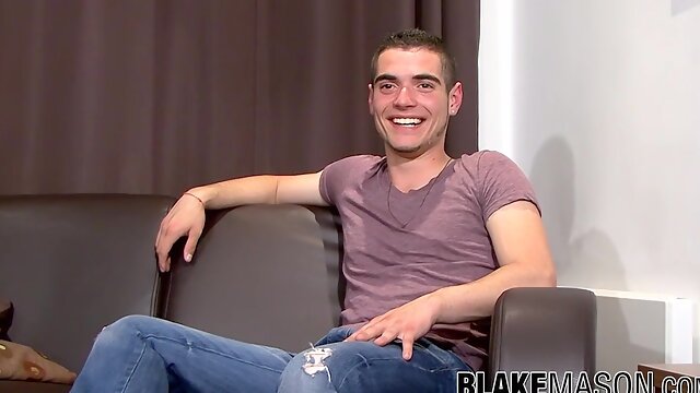 Brit young fellow takes his monster man-meat and strokes