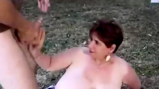 French big-tits granny outdoor