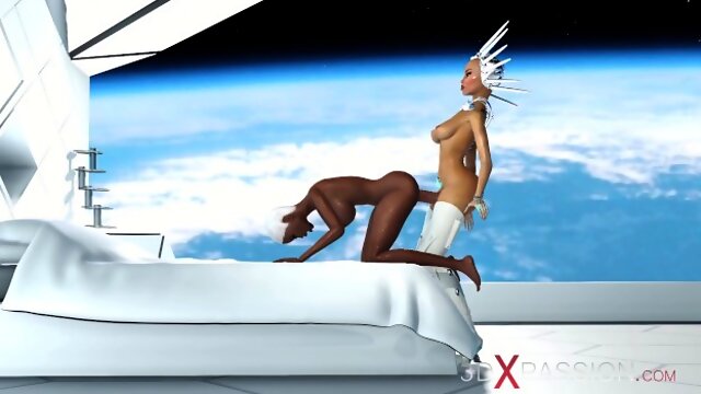 Shemale And Girl, Futa Anal, 3D