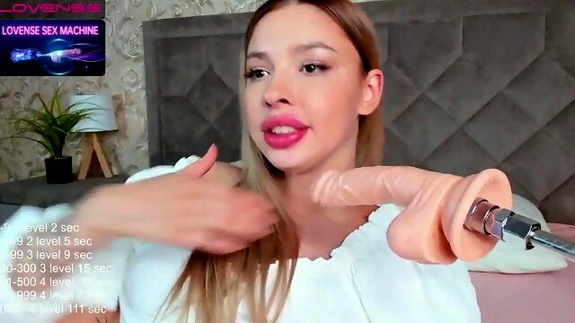 Watch Chubby blonde sucking dildo on cam - Blonde, Chubby, Amateur Porn