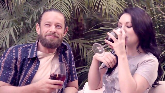 Steamy outdoor blowjob session by the fire - lets connect with Petra Blair and Brad Newman