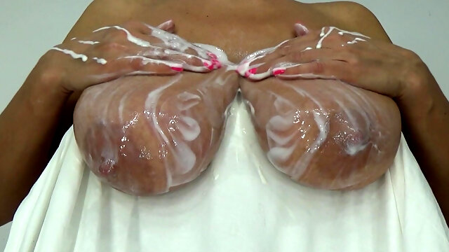 Milk Dripping From My Mature Hanging Boobs