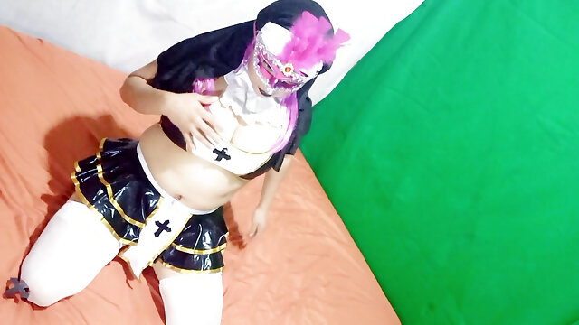 Unscrupulous Nun Is Dedicated to Record Homemade Porn with Her Slender Slutty Body