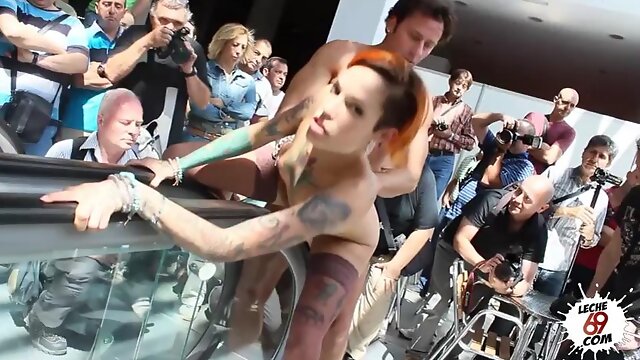 Sluty Escalator: Blowjob, Masturbation  Redhead Porn