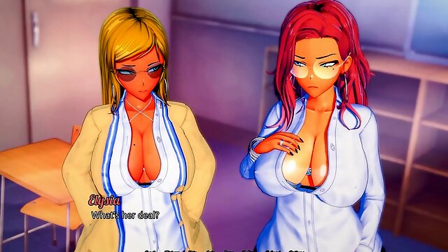 Shemale World, Animation, Futanari, Ebony, 3D