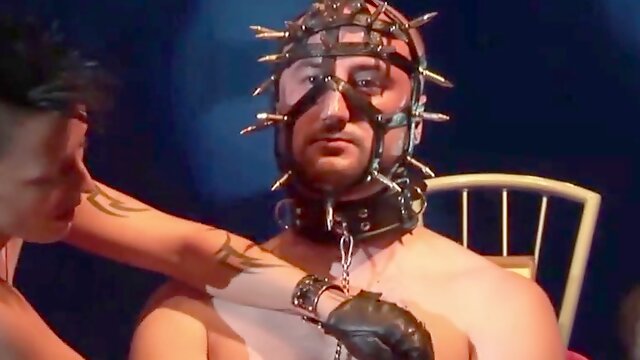 Wild fetish show on a public stage with big boobs and live action