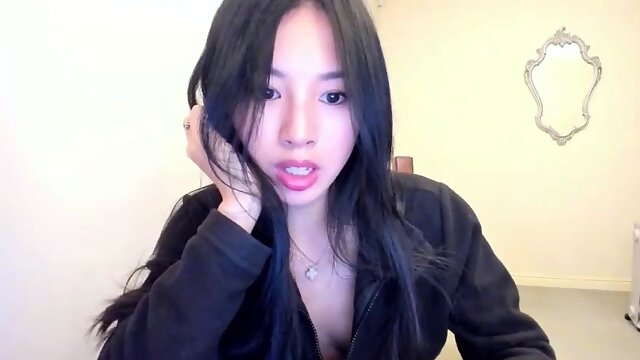 Naughty Asian milf Julia solo masturbation close up