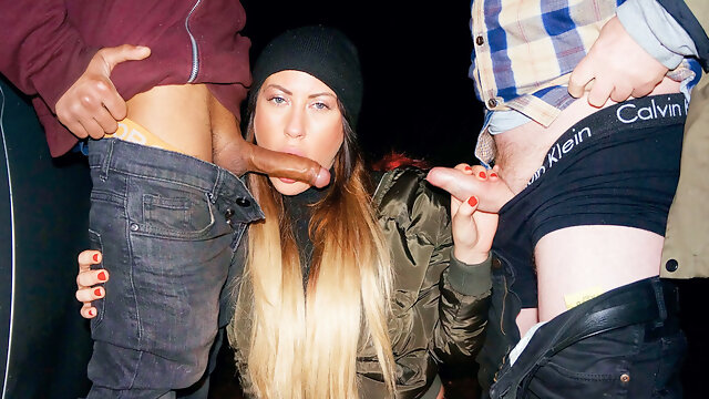 All Natural Busty MILF Slut Satisfies Every Cock in Sight on a Dirty Dogging Night