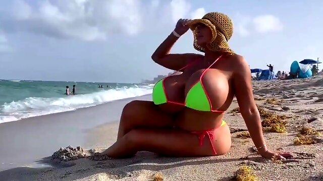 Big-Titted doll is frequently going without bra to the beach, because it senses so smashing excellent