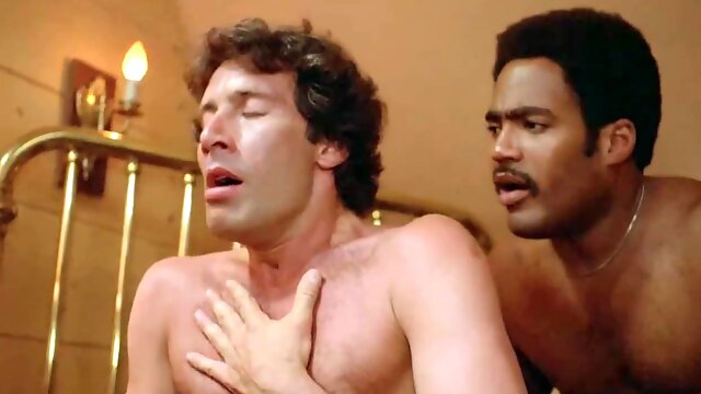 Juicy tight retro bisexual milf satisfies two hairy dicks at the same time