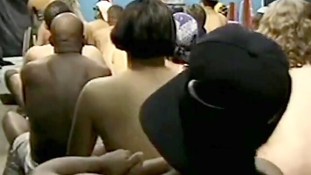 Watch Danielle Dynamite get pounded hard in this American Bukkake cumshot frenzy!