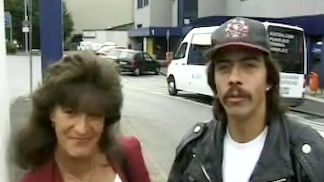 80s German dude picks up precious retro milf to have hardcore fuck outdoors