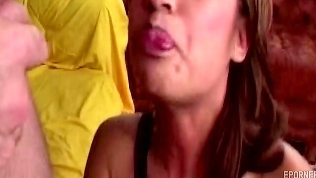 Jasmine Byrne takes on a massive cock & takes a cumshot in her mouth