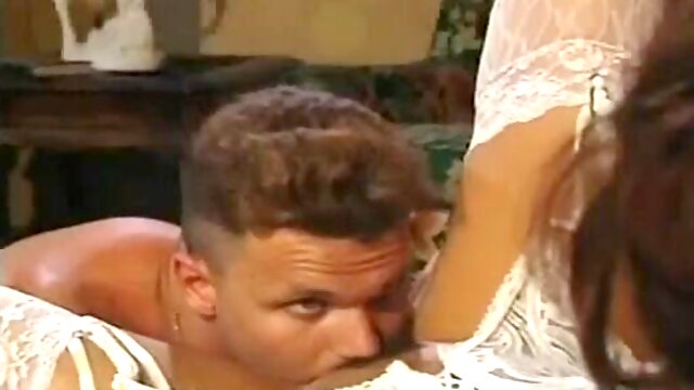 Brunette sex white lingerie arousing