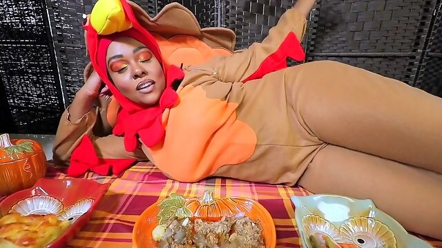 Jade Jordan turkey gets her big ass pounded and splattered with cum