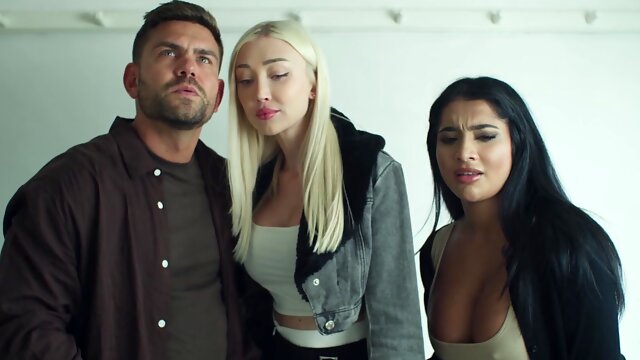 Interracial Threesome Sparks Cheating Passion in a Strip Club