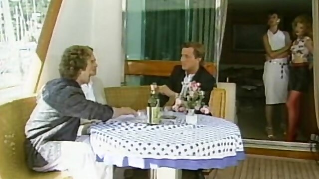 Italian retro fuckers are sharing one hot blonde and having classic threesome fuck