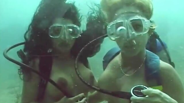 Mason Storm & Sandy Knight get their tight asses drilled by a big dicked Reef Creature