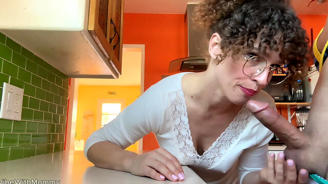 Horny Vlogger Stepmom Fucks College Guy