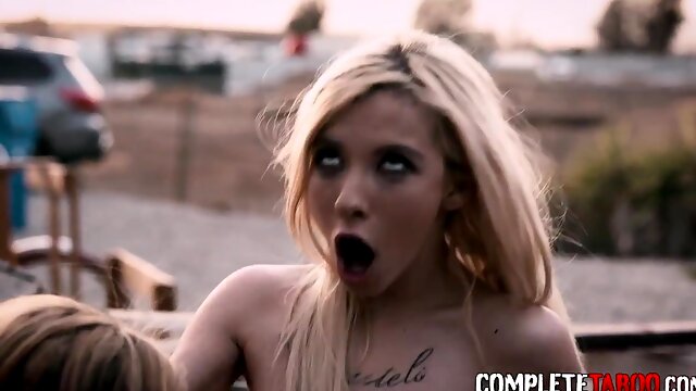 Milf licks and rubs teens pussy