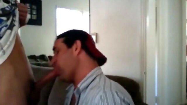 Senior Dude Gargles Gigantic Beef whistle of a Young Fellow