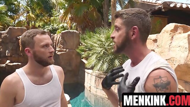 Johnny Ford trains Peter Pean respect with face porking and deep anal