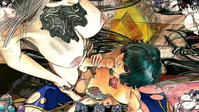 Shemale And Girl, Asian, Anime, BDSM