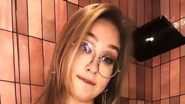 Amateur MILF exposing her big natural tits in the shower