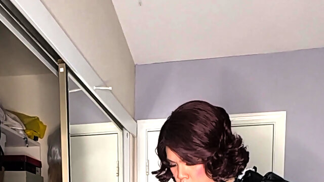 Anal Sex, Masturbation, Heels, Sissy, Solo, Maid