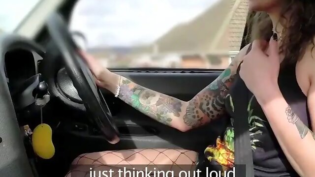 Lady faux cab Big Black Cock screws horny drivers engorged pussy