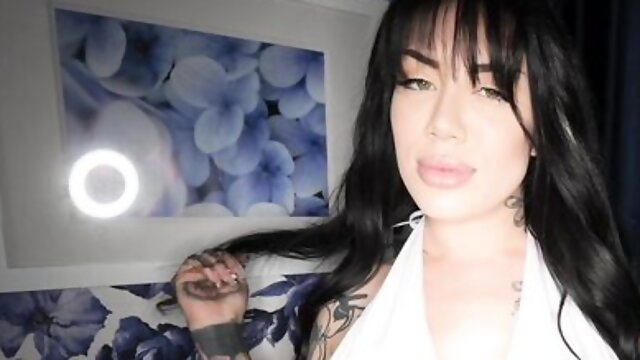 Inked chick with round ass and tits Lacey Jayne needs a big cock