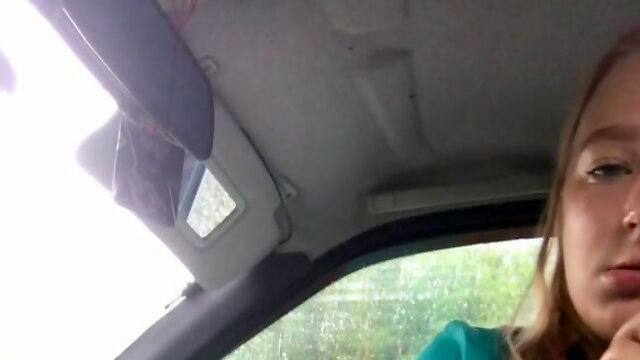 Car Ride A Amateur, Student, Cumshot