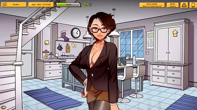 Steamy animations featuring Foxie2k in a wild visual novel experience