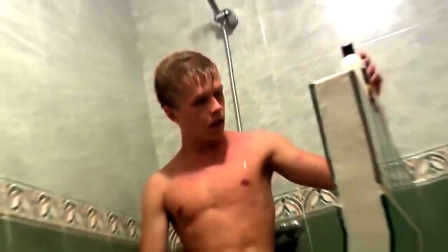Chris Jansen And Rock Solid In Jacks Off His Cock In The Shower